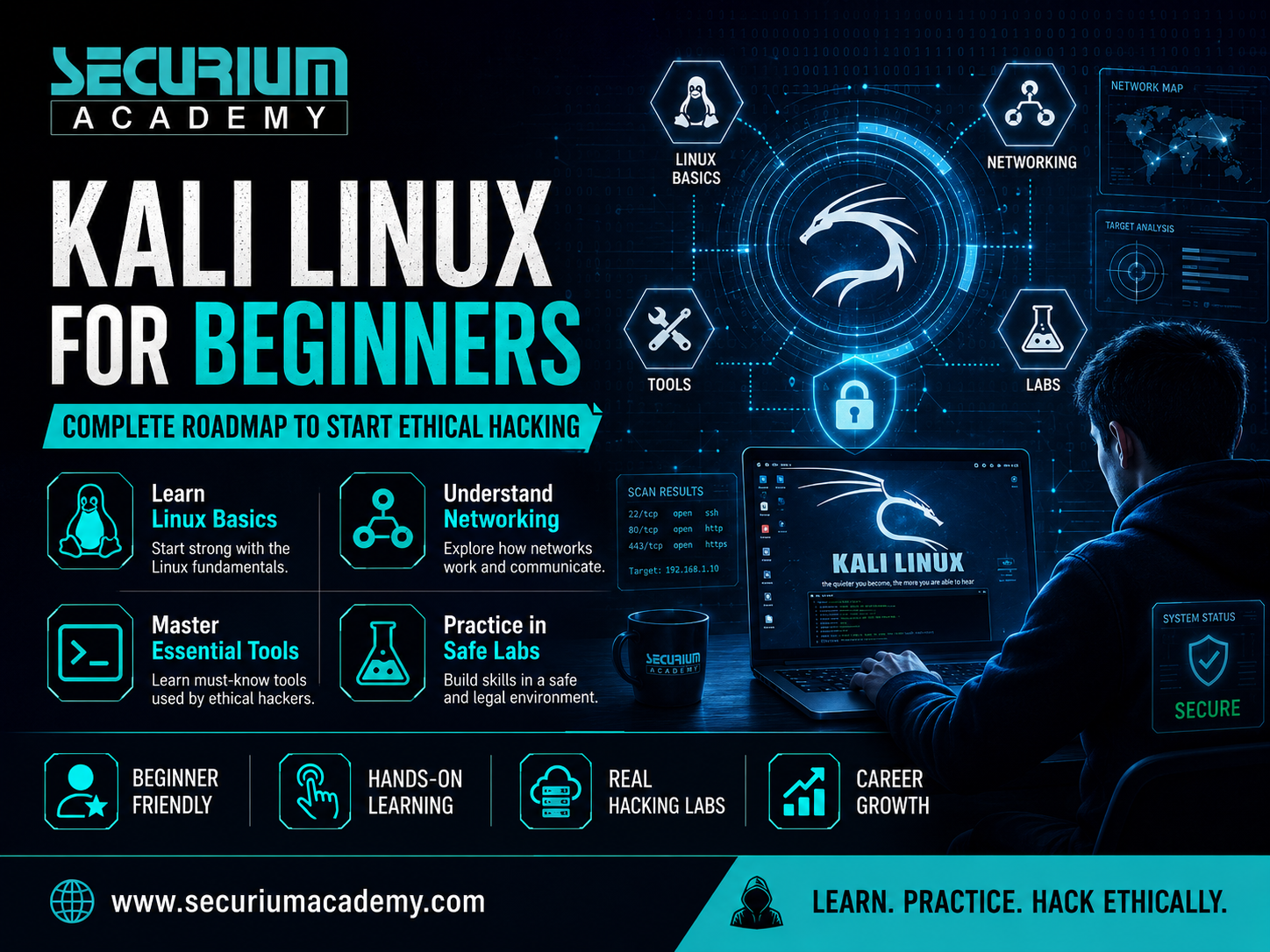 Kali Linux for Beginners: Complete Roadmap to Start Ethical Hacking